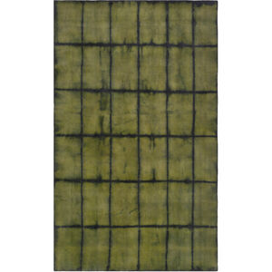 Cruise 36 X 24 inch Green and Black Area Rug, Wool