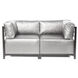 Axis Silver Sofa Sectional, 2 Piece