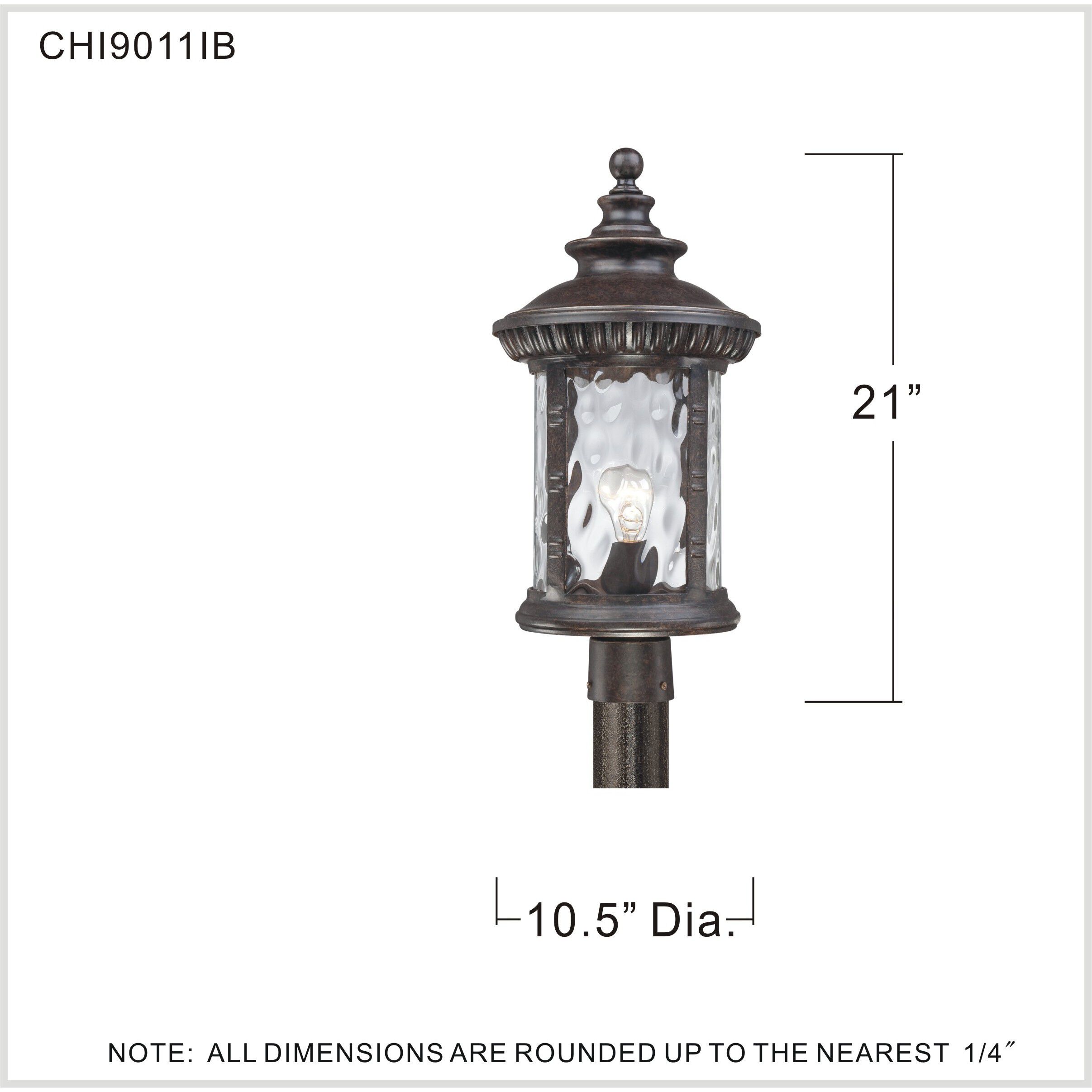 Chimera 1 Light 21.5 inch Imperial Bronze Outdoor Post Lantern