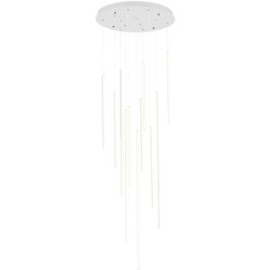 Chute LED 24 inch White Multi Light Pendant Ceiling Light