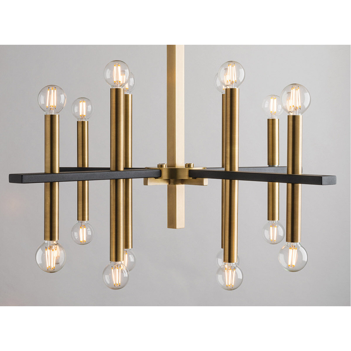 Colette 16 Light 29 inch Aged Brass / Black Chandelier Ceiling Light in Aged Brass and Black