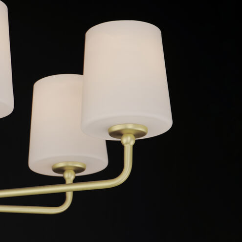 Bristol 6 Light 34 inch Satin Brass Single-Tier Chandelier Ceiling Light