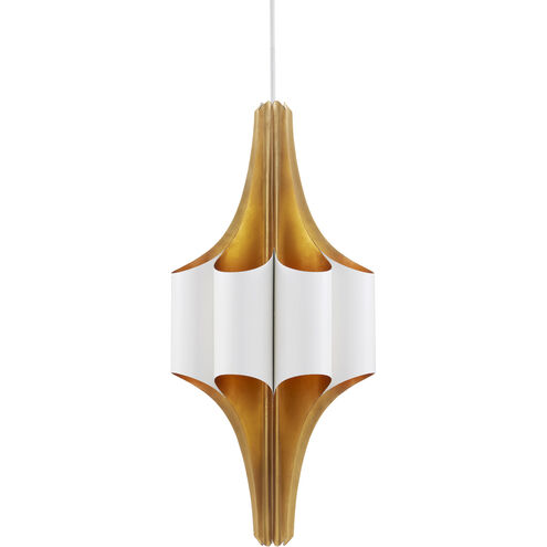 Concordia 8 Light 18.5 inch Contemporary Gold Leaf and Gesso White Chandelier Ceiling Light