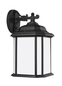 Kent 1 Light 15 inch Black Outdoor Wall Lantern, Large