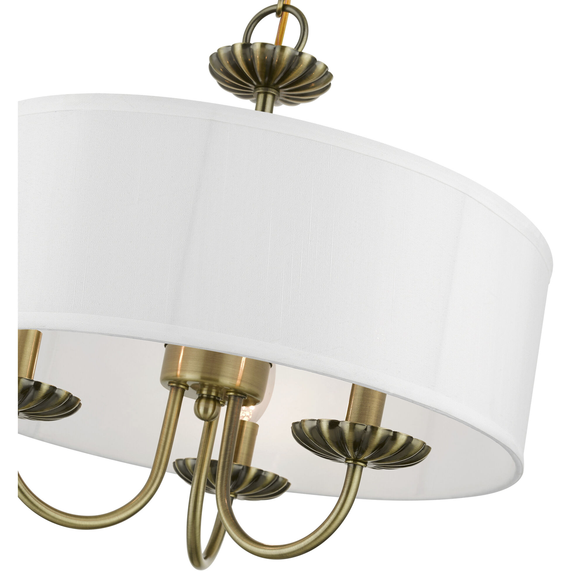 Brookdale 3 Light 16 inch Antique Brass Pendant Chandelier Ceiling Light