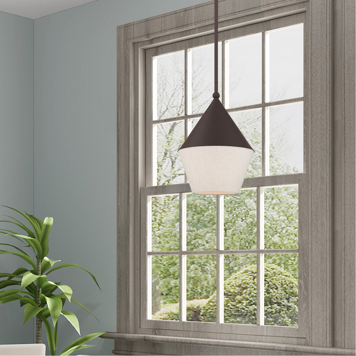 Stockholm 1 Light 10 inch Bronze Mini Pendant Ceiling Light