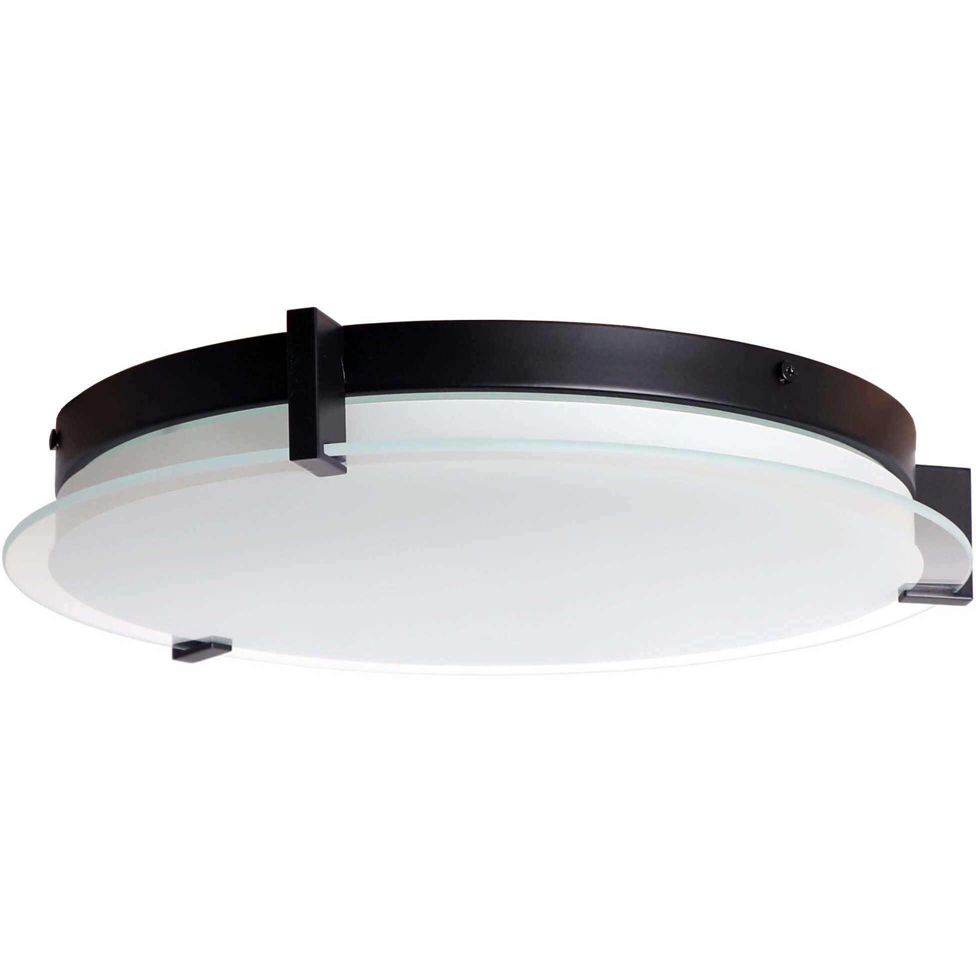 Matrix LED 13.8 inch Black Flush Mount Ceiling Light