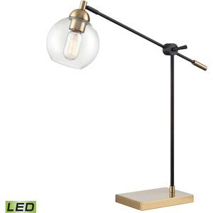 Boudreaux 20 inch 9.00 watt Aged Brass with Matte Black Desk Lamp Portable Light