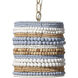 Strand 1 Light 10.5 inch Blue and White and Natural Pendant Ceiling Light