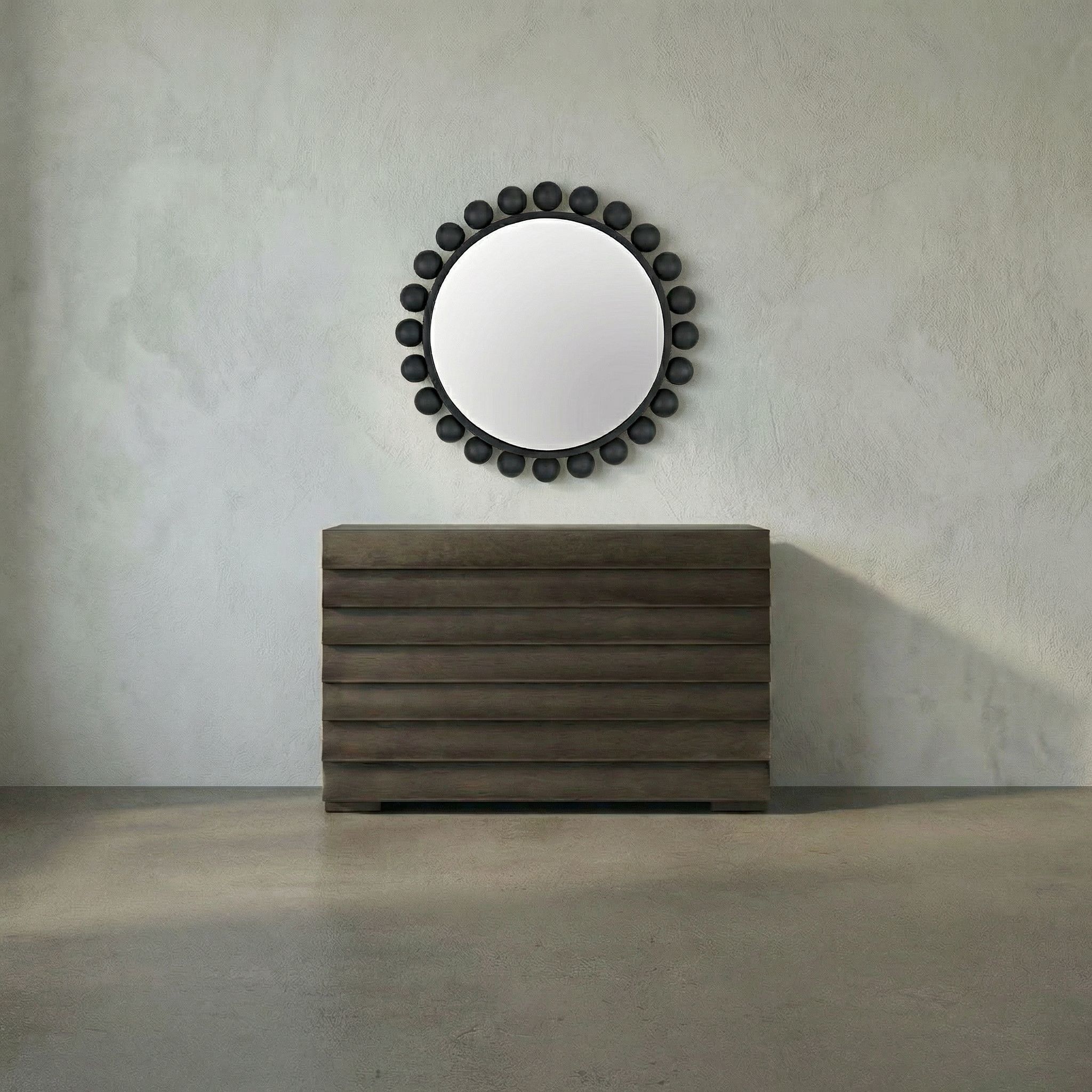 Cooper 33 X 33 inch Matte Black Mirror