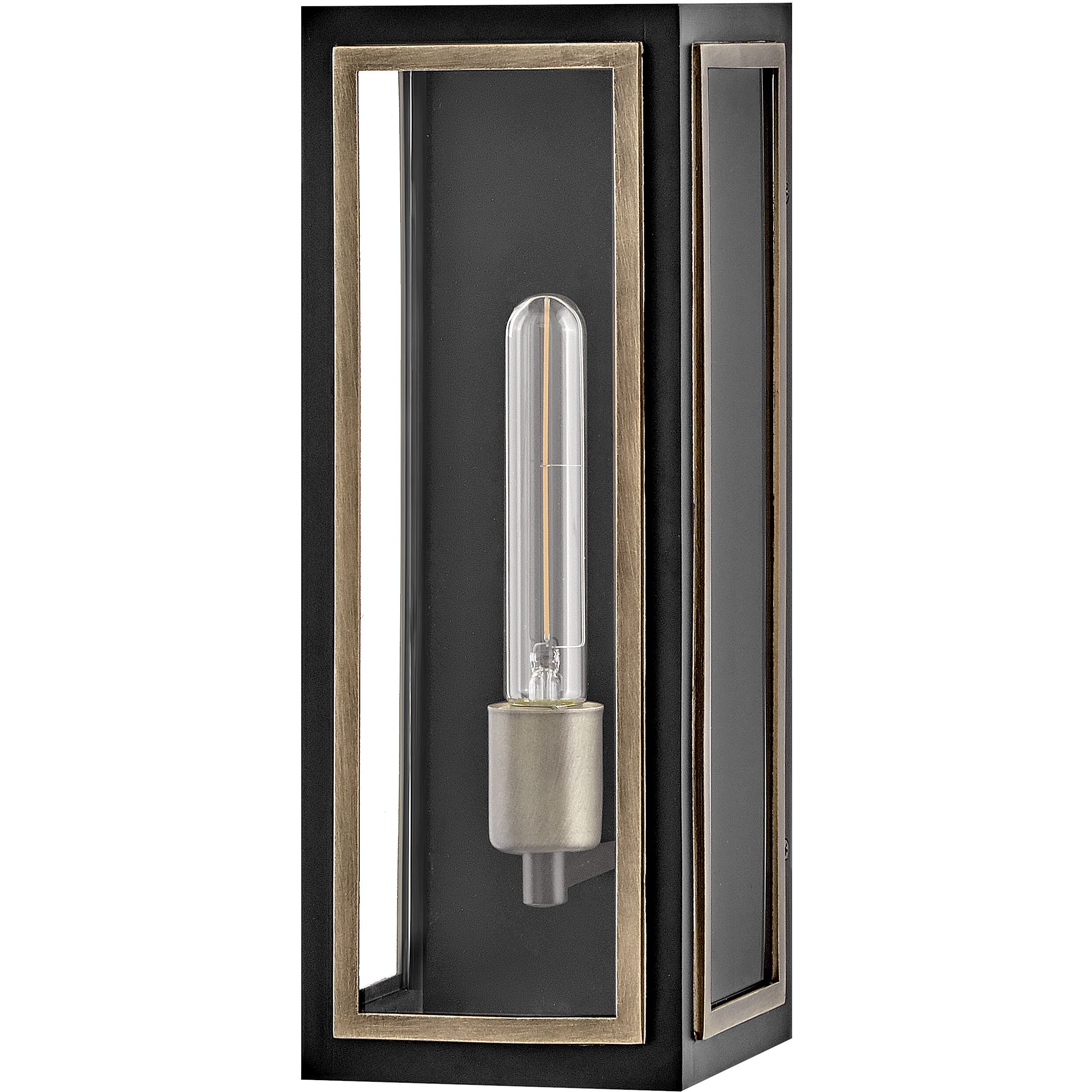 Shaw 1 Light 15 inch Black with Burnished Bronze Outdoor Wall Mount