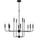 Avondale 12 Light 34 inch Matte Black Chandelier Ceiling Light, Essentials
