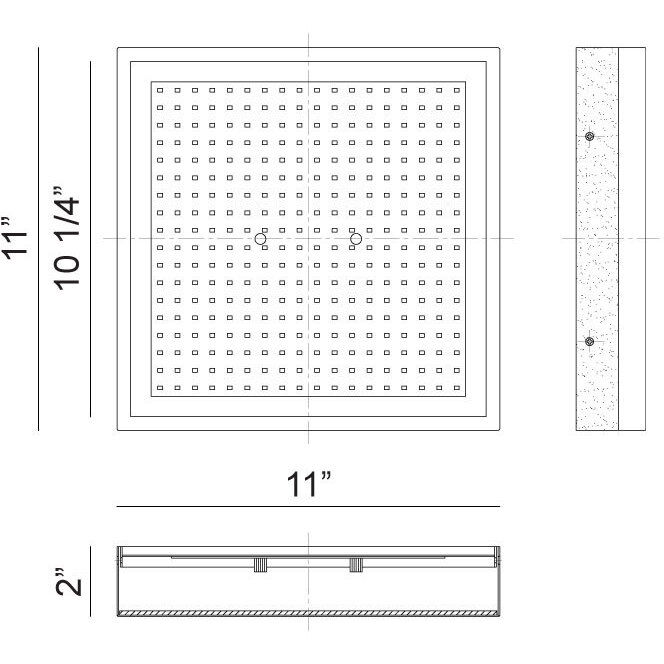 Tux LED 11 inch Black and Aged Gold Brass Flush Mount Ceiling Light