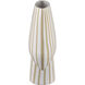 Hawking 17 X 13.5 inch Vase in White with Beige