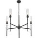 Esme 5 Light 32 inch Matte Black Chandelier Ceiling Light