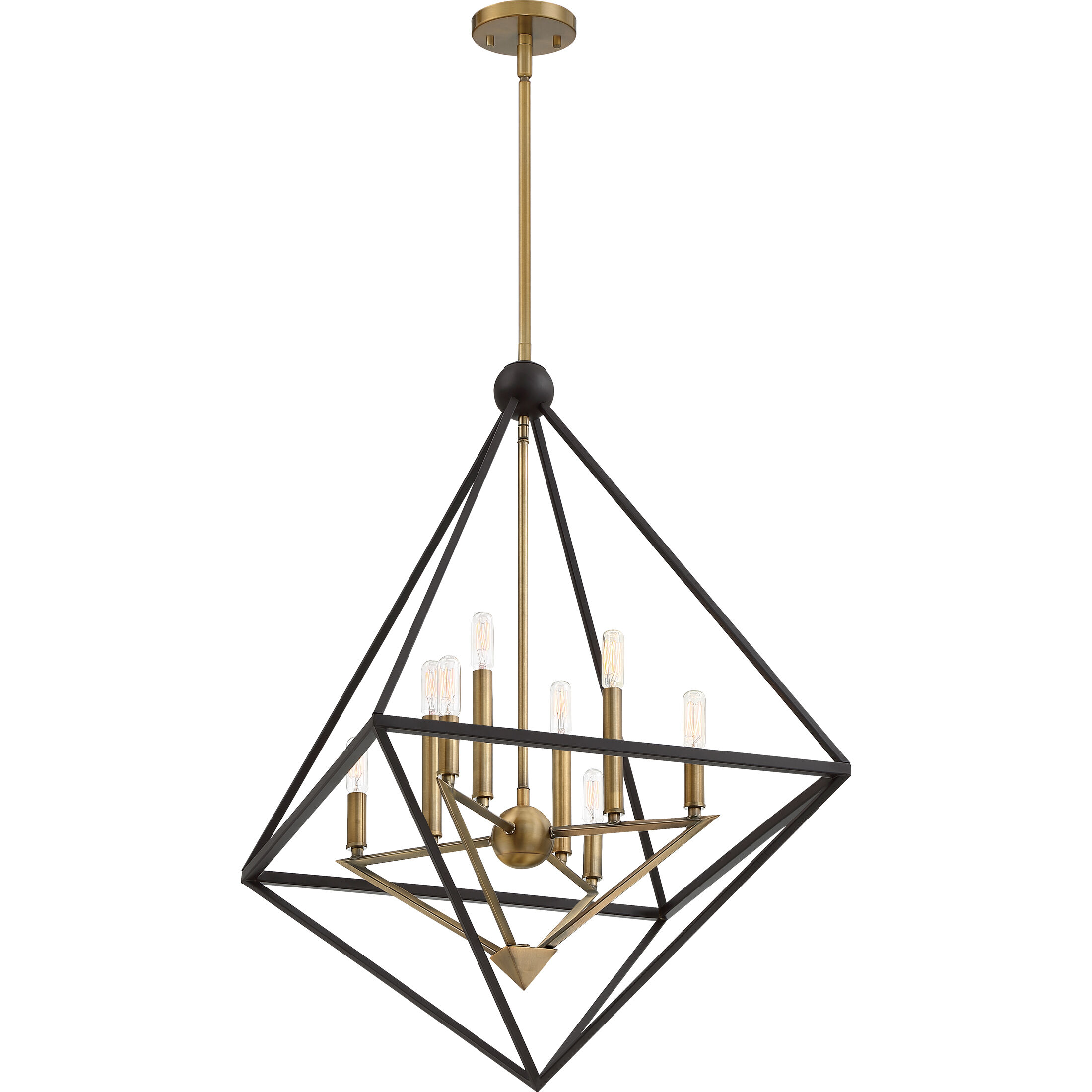 Louvre 8 Light 29 inch Western Bronze Foyer Chandelier Ceiling Light 