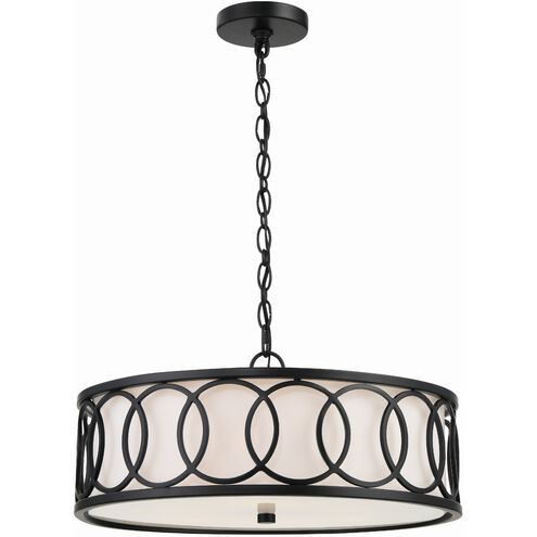 Graham 6 Light 18 inch Matte Black Chandelier Ceiling Light
