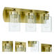 Hendrix 3 Light 20.5 inch Satin Brass Vanity Light Wall Light