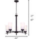 Portia 5 Light 22 inch Matte Black Chandelier Ceiling Light