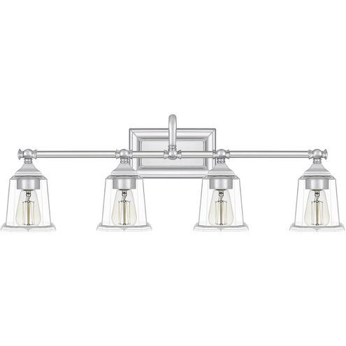 Nicholas 4 Light 31 inch Polished Chrome Bath Light Wall Light