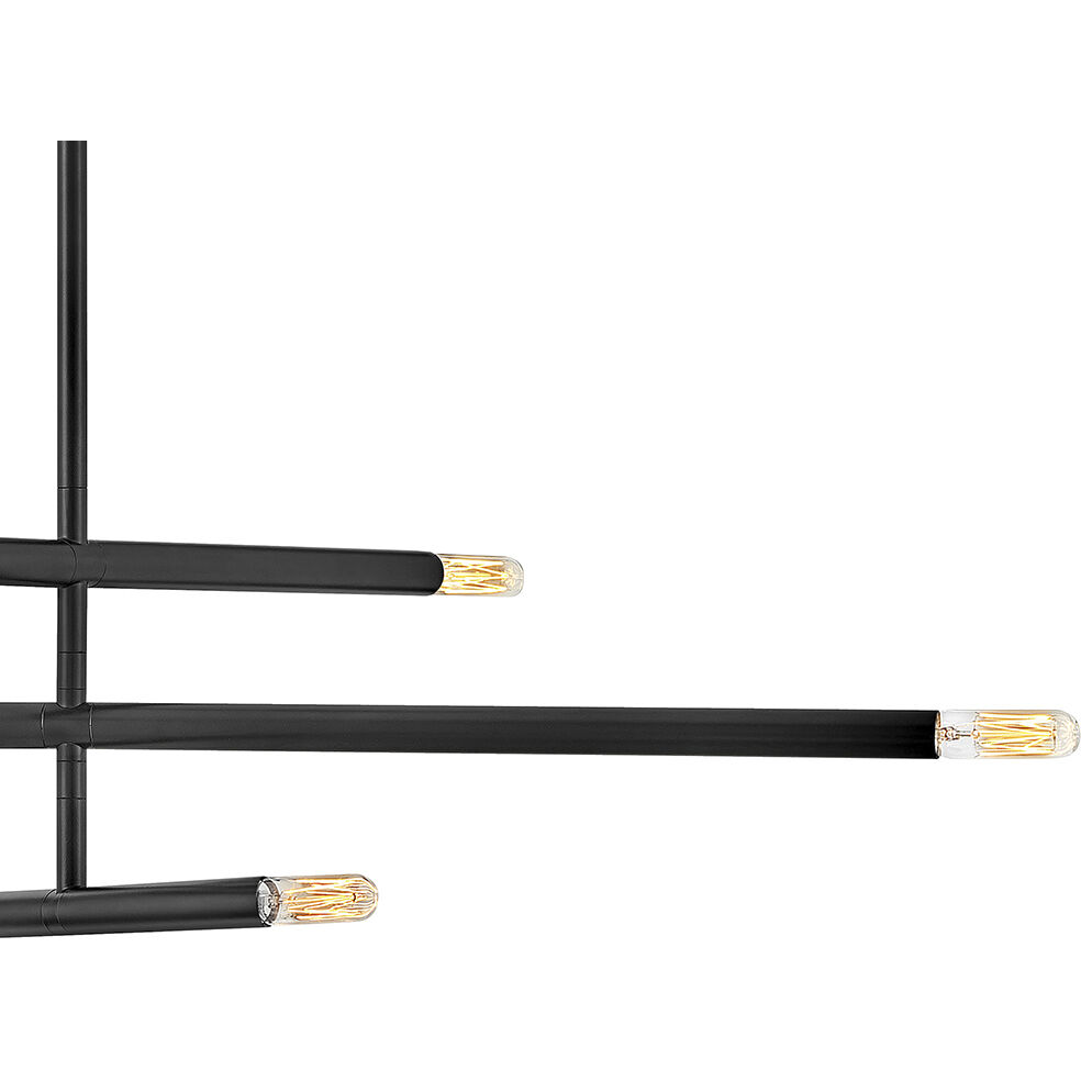 Millie LED 35.75 inch Black Chandelier Ceiling Light, Semi-Flush Mount