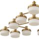 Wedge 12 Light 40.63 inch Warm Brass Chandelier Ceiling Light