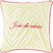 Joie de Vivre 20 inch Lime, Bright Pink, Ivory Pillow Kit