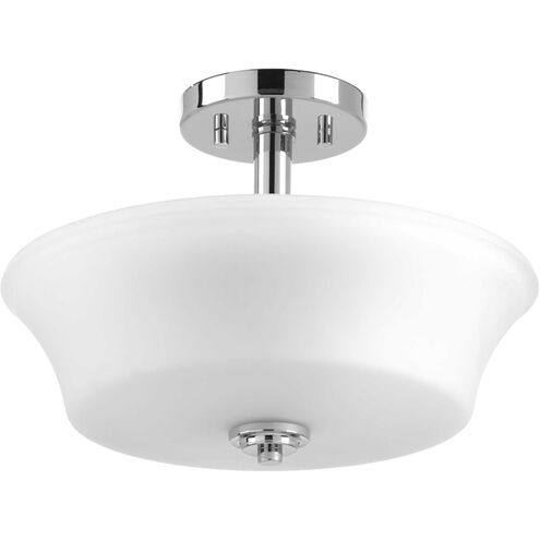 Read 2 Light 14 inch Polished Chrome Semi-Flush Mount Convertible Ceiling Light