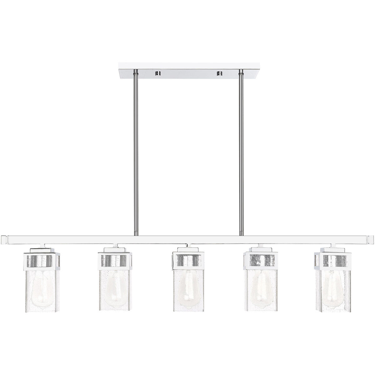 Harding 5 Light 42 inch Polished Chrome Linear Chandelier Ceiling Light