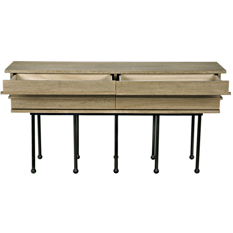 Oliver 60 X 16 inch Washed Walnut Console