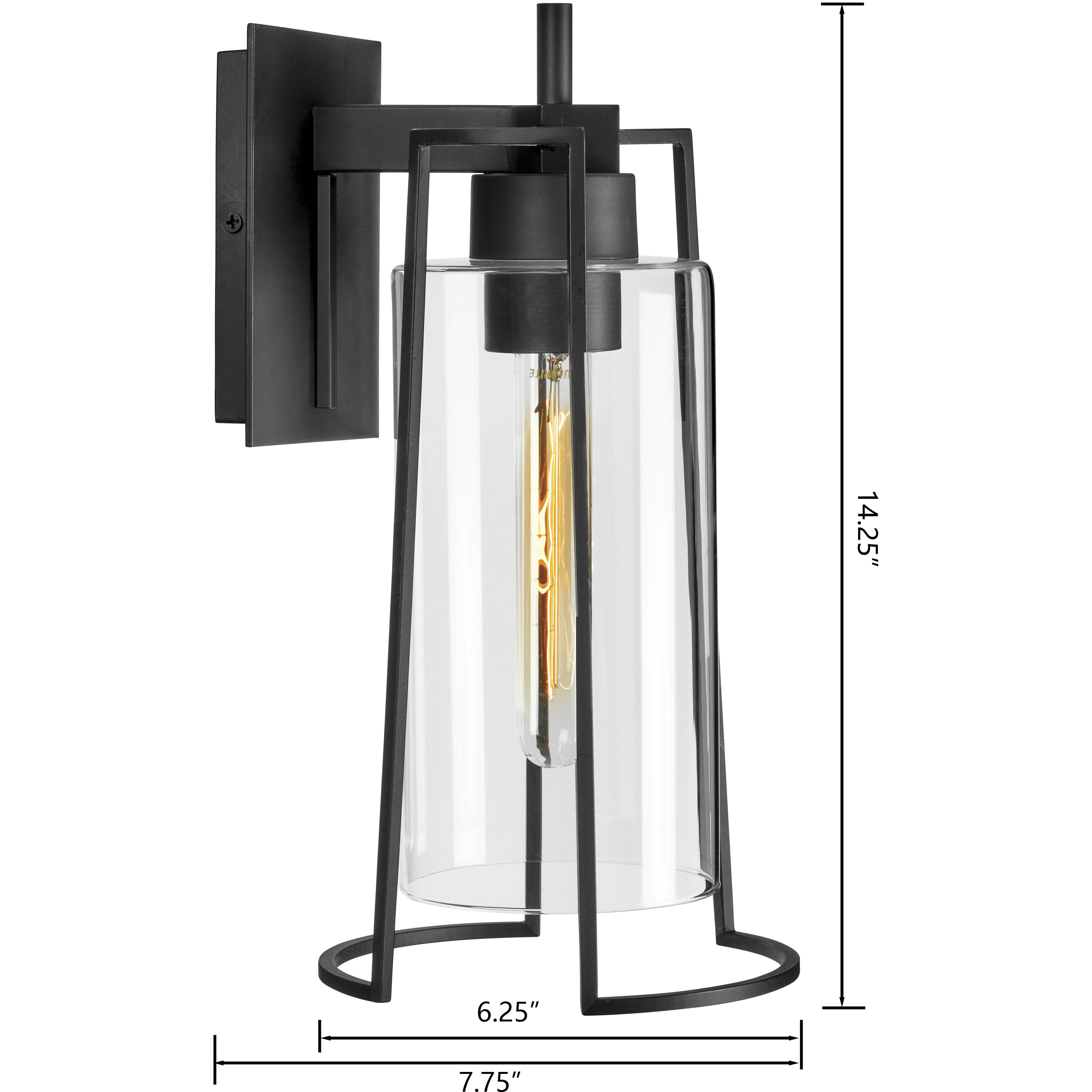 Cere 1 Light 14.25 inch Matte Black Outdoor Wall Sconce