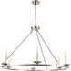 Maine 6 Light 36 inch Burnished Nickel Chandelier Ceiling Light