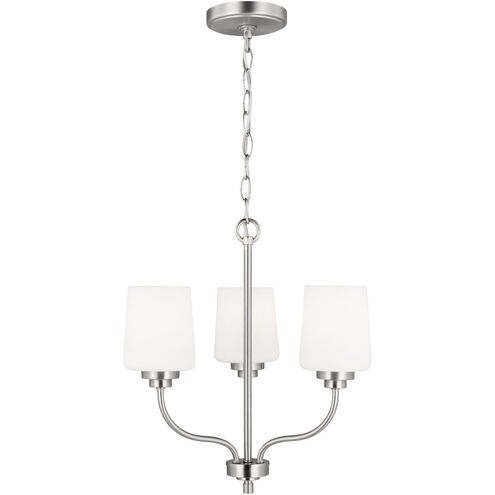 Windom 3 Light 18 inch Brushed Nickel Chandelier Ceiling Light