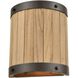 Wooden Barrel Sconce Wall Light