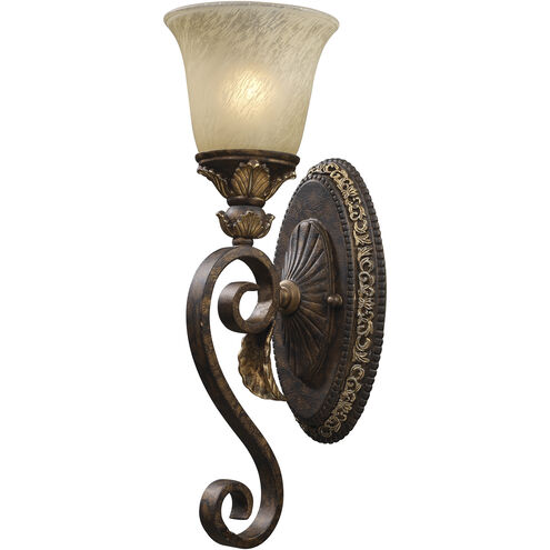 Regency 1 Light 6 inch Burnt Bronze Sconce Wall Light in Incandescent