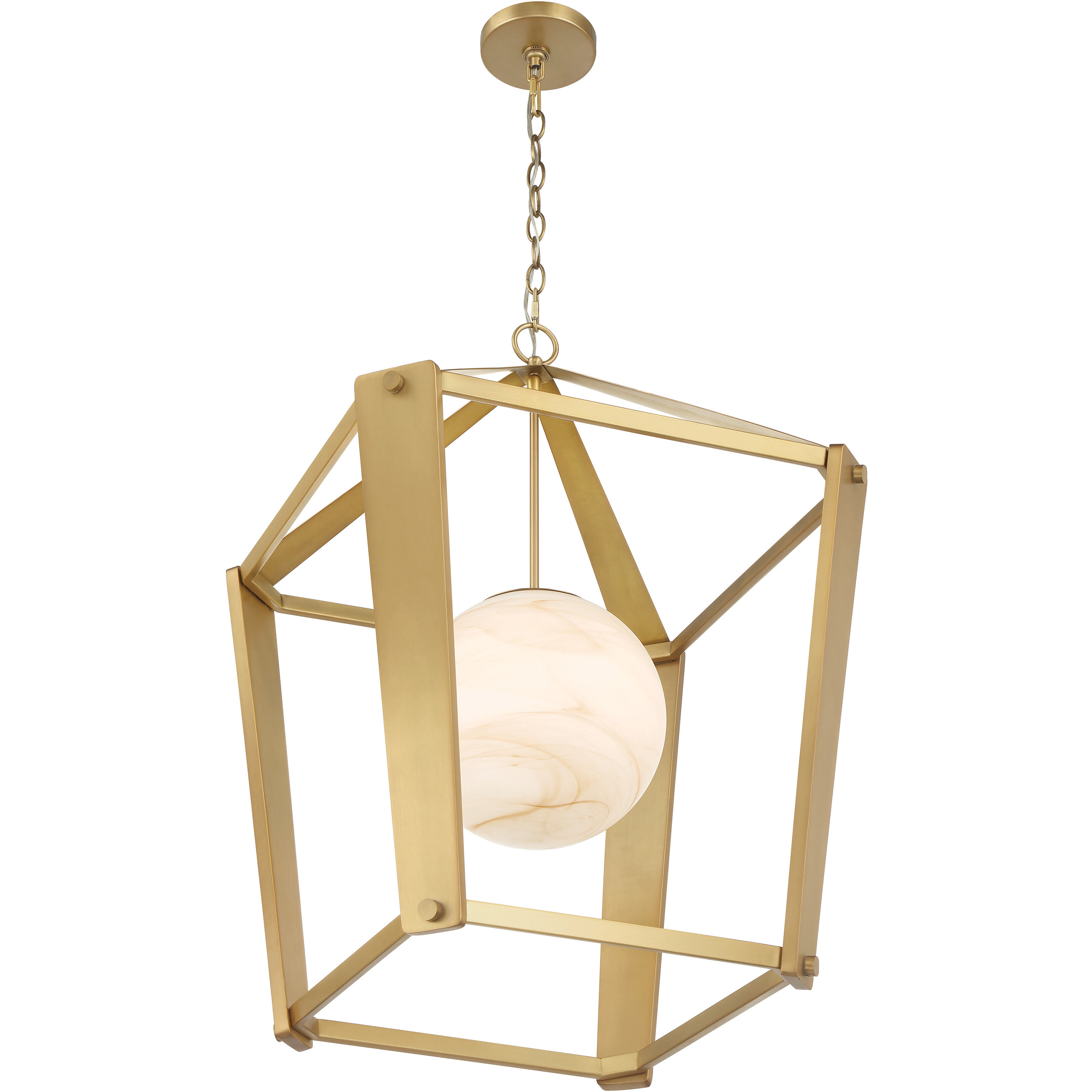 Shimmer 1 Light 20.5 inch Legacy Brass Pendant Ceiling Light