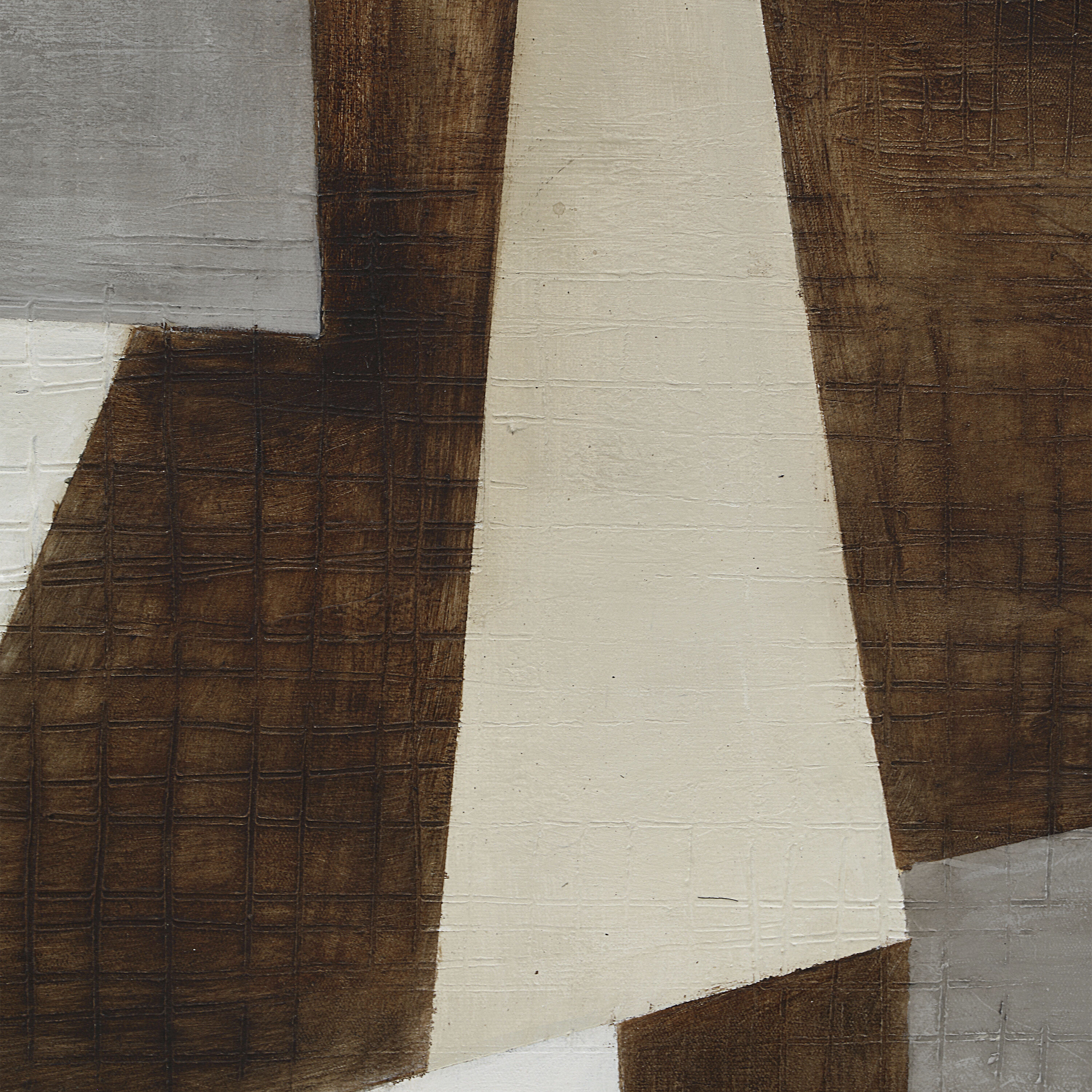 Cannella Multicolor and Medium Walnut Canvas Art