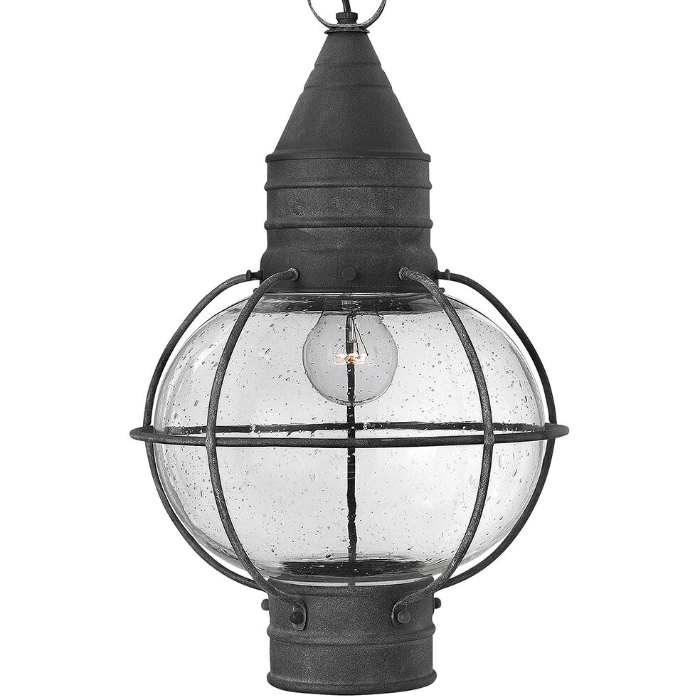 Cape Cod 1 Light 11 inch Aged Zinc Outdoor Hanging Lantern