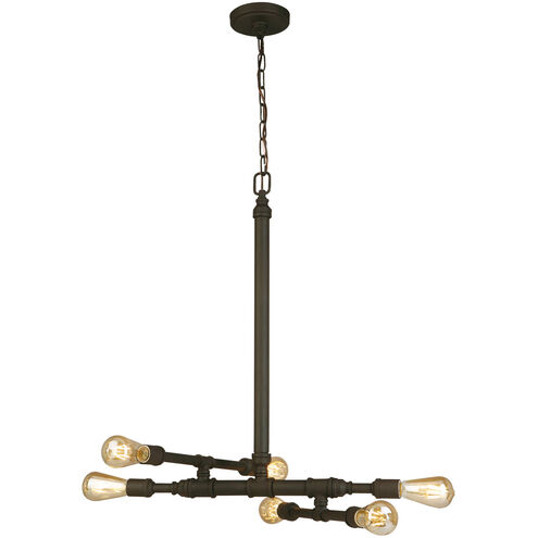 Wymer 6 Light 23 inch Matte bronze Pendant Ceiling Light