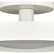 Nancy LED 11.75 inch Matte White Semi Flush Mount Ceiling Light