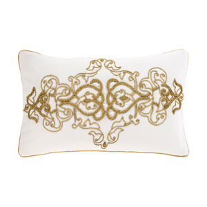 Ross 20 X 12 inch Ivory/Metallic - Gold Pillow Cover