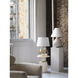 Helena 25 inch 60 watt Aged Brass/Ceramic Matte White Speck Table Lamp Portable Light