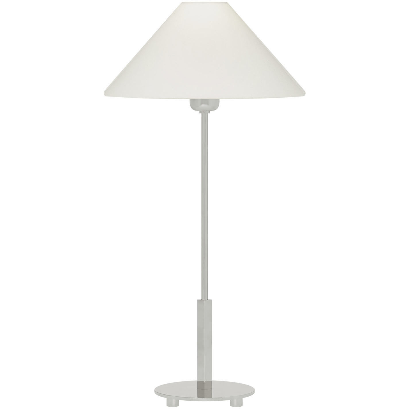 J. Randall Powers Hackney 23 inch 40 watt Polished Nickel Table Lamp Portable Light in Linen