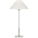 J. Randall Powers Hackney 23 inch 40 watt Polished Nickel Table Lamp Portable Light in Linen