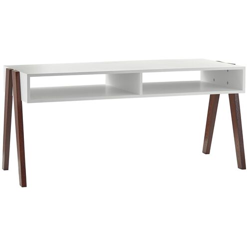 Laurel 40.75 X 18.75 inch White and Walnut Oak Coffee Table