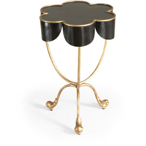 Chelsea House 26 X 15 inch Black With Antique Gold Accents Accent Table
