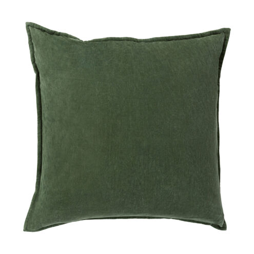Cotton Velvet 18 X 18 inch Dark Green Pillow Kit, Square