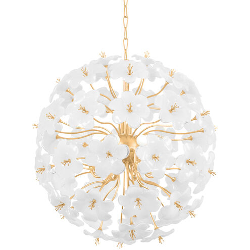 Hygea 8 Light 33 inch Gold Leaf Chandelier Ceiling Light