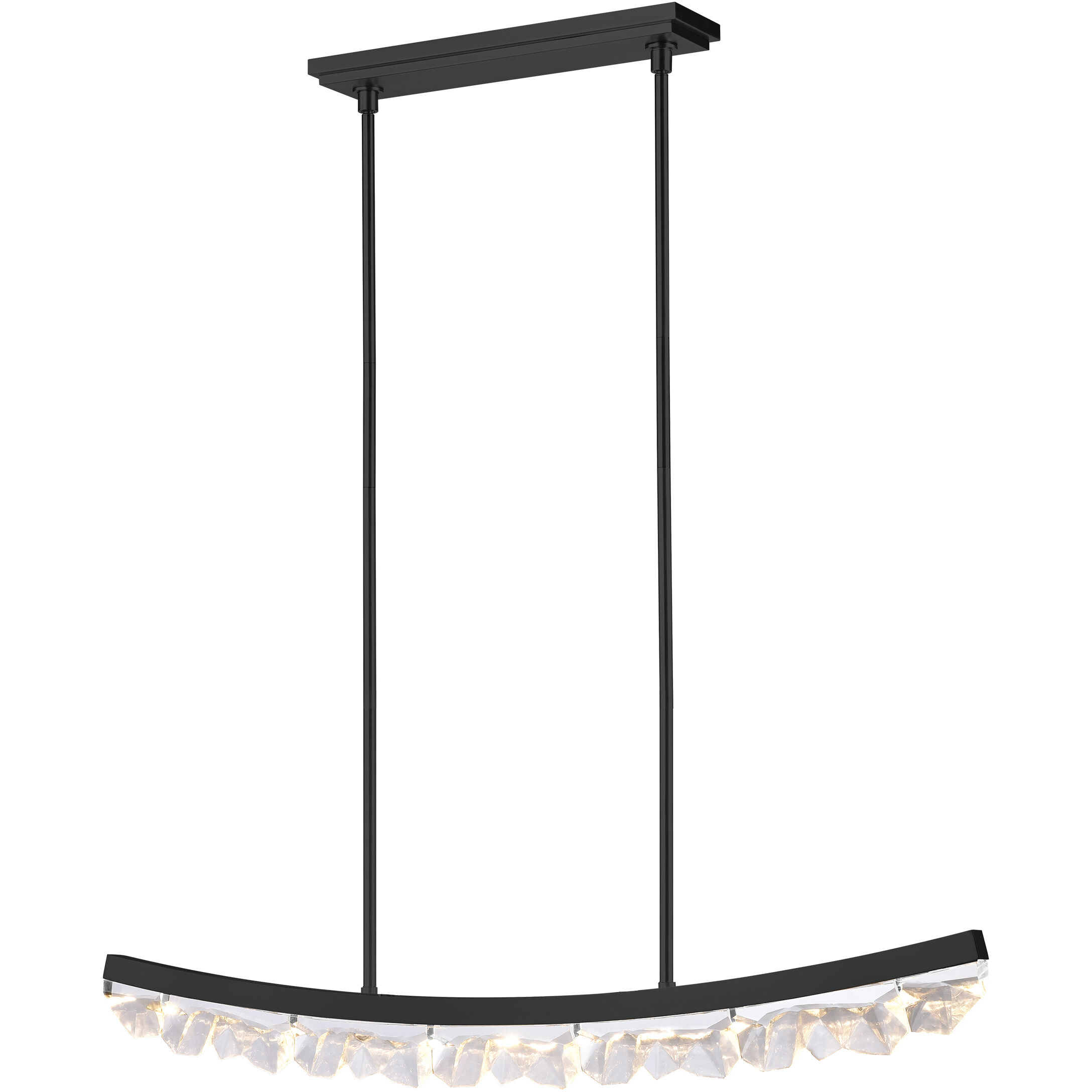 Arcus 1 Light 47.63 inch Satin Brushed Black Linear Pendant Ceiling Light