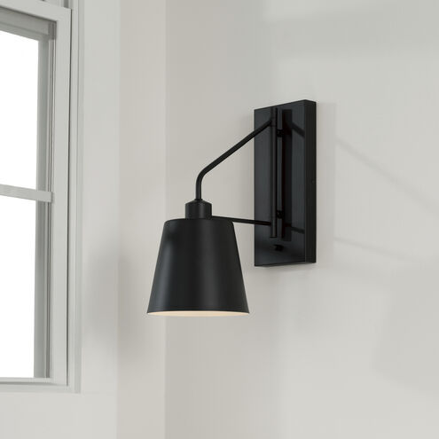 Alden 1 Light 6.75 inch Matte Black Sconce Wall Light
